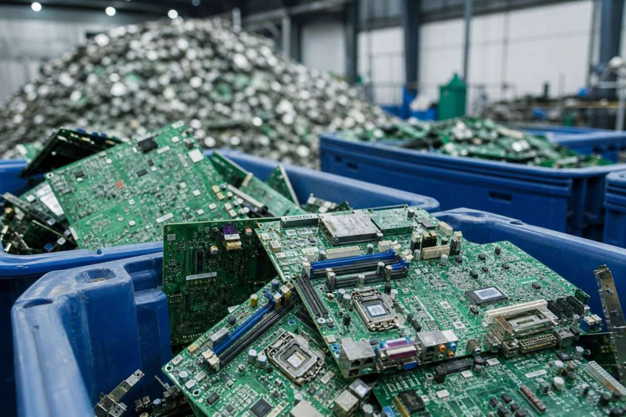 Circuit boards and electronics prepared for recycling